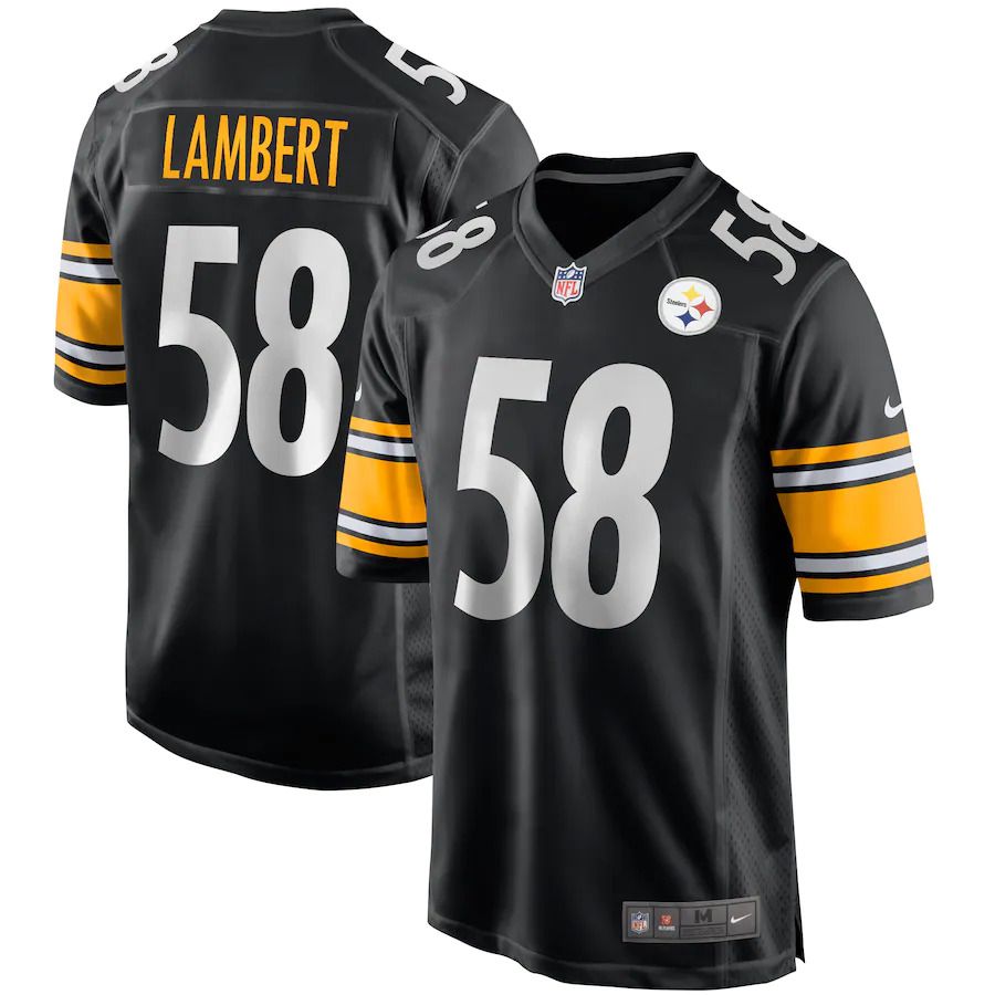 Men Pittsburgh Steelers #58 Jack Lambert Nike Black Game Retired Player NFL Jersey->pittsburgh steelers->NFL Jersey